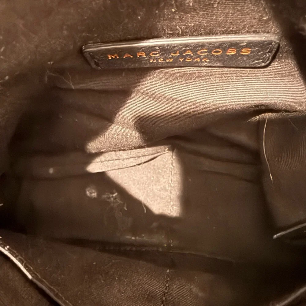 Marc Jacobs Empire City Crossbody Saddle Bag Black Pebbled Leather